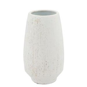 Tall lamia white vase on a white background