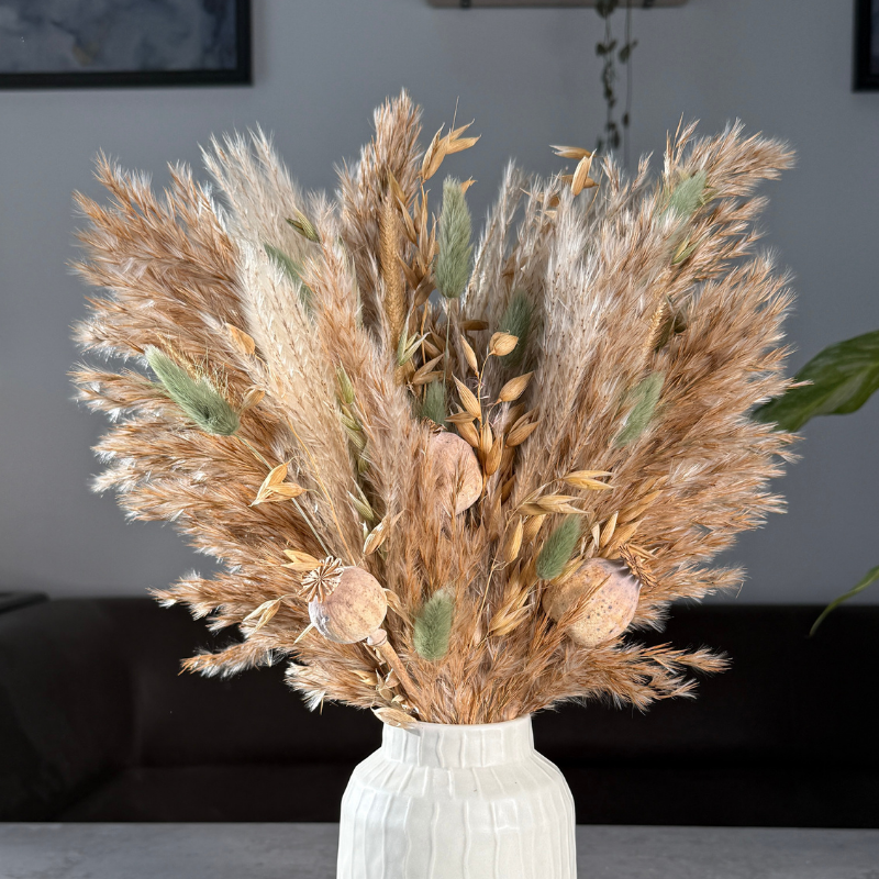 Olivia Dried Flower Arrangement In Natural & Sage