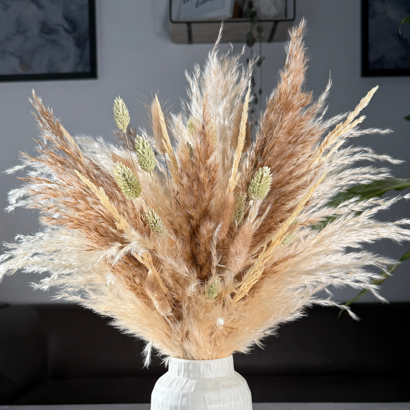 Evelyn Dried Flower Arrangement In Natural, Cream & Soft Green