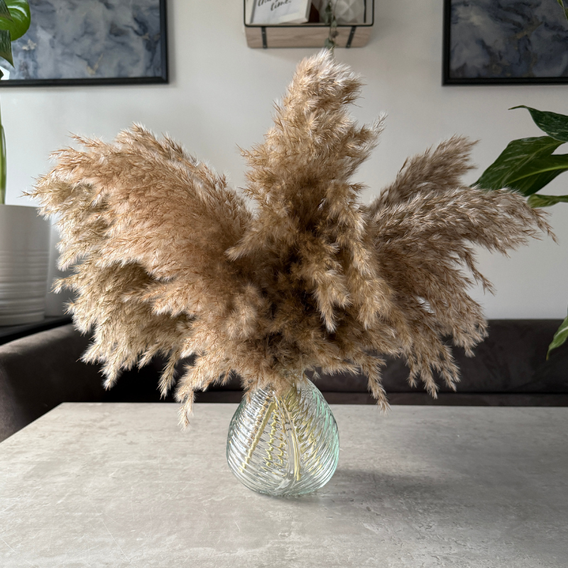 Arabella Dried Flower Arrangement In Fluffy Natural Pampas Reed