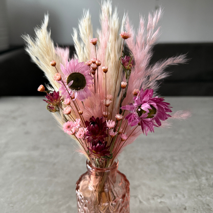 Marianne Dried Flower Arrangement In Cream & Pink