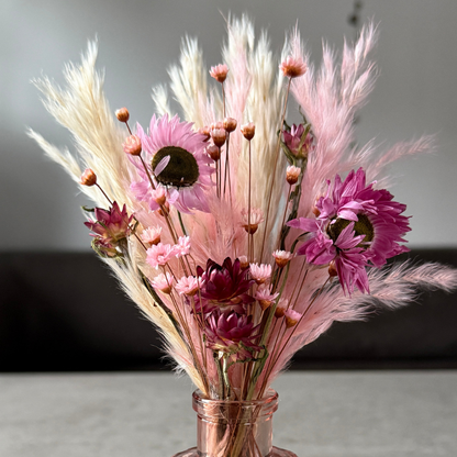 Marianne Dried Flower Arrangement In Cream & Pink