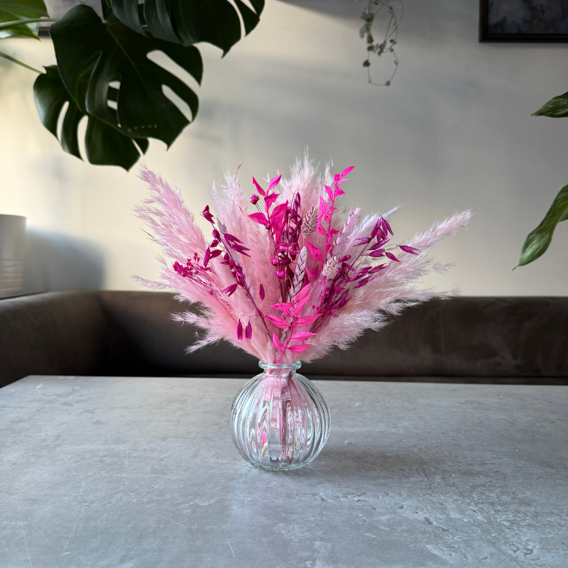 Amara Dried Flower Arrangement In Pink