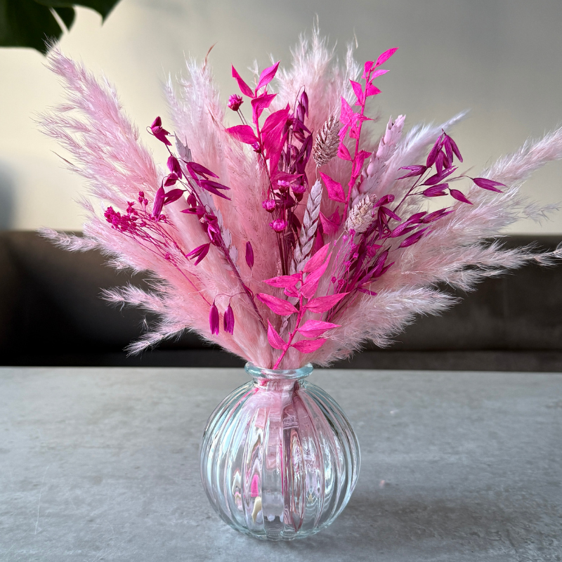 Amara Dried Flower Arrangement In Pink