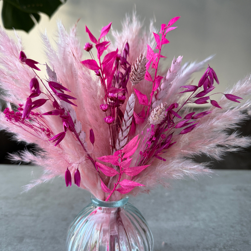 Amara Dried Flower Arrangement In Pink