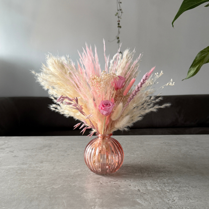 Jaya Dried Flower Arrangement In Pink & Cream