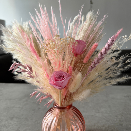 Jaya Dried Flower Arrangement In Pink & Cream