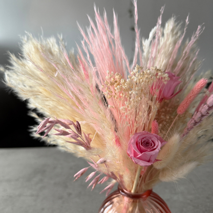 Jaya Dried Flower Arrangement In Pink & Cream