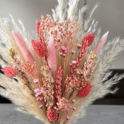 Alena Dried Flower Arrangement In Coral, Pink & Cream