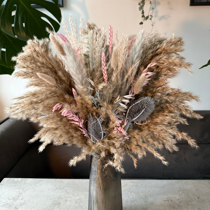 Iniyah Dried Flower Arrangement In Natural, Grey & Pink