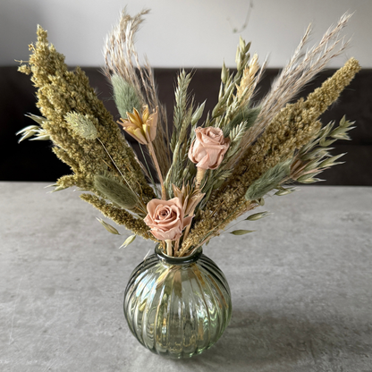 Lyra Dried Flower Arrangement Natural, Green & Nude
