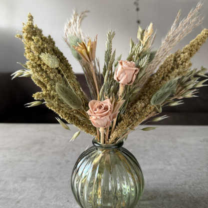 Lyra Dried Flower Arrangement Natural, Green & Nude