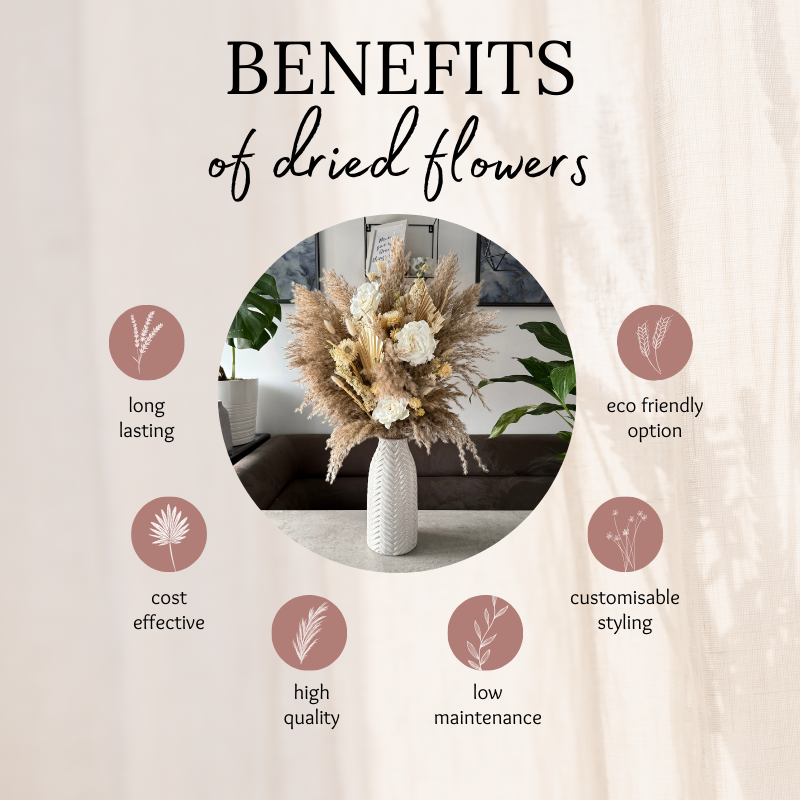 Cleo Dried Flower Arrangement In Natural, Cream & White