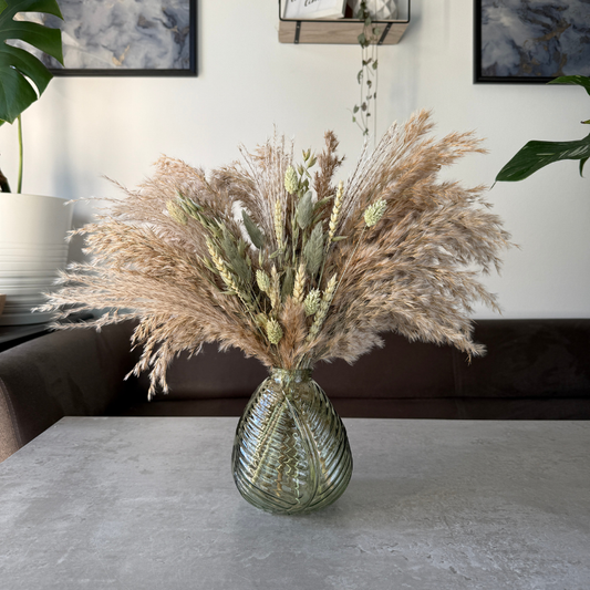 Fern Dried Flower Arrangement In Natural & Soft Green