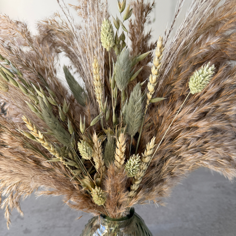 Fern Dried Flower Arrangement In Natural & Soft Green