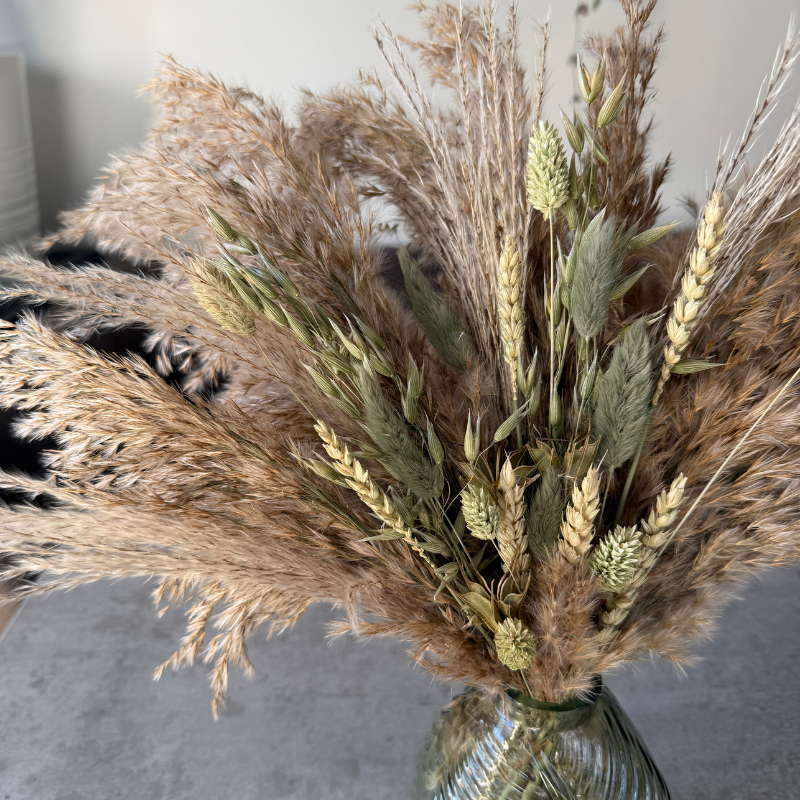 Fern Dried Flower Arrangement In Natural & Soft Green