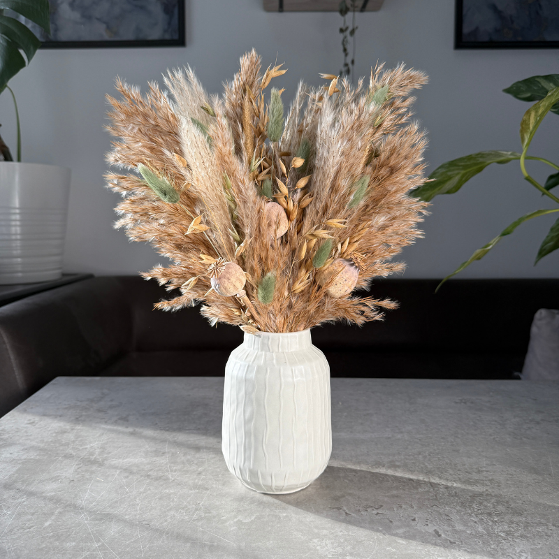 Olivia Dried Flower Arrangement In Natural & Sage