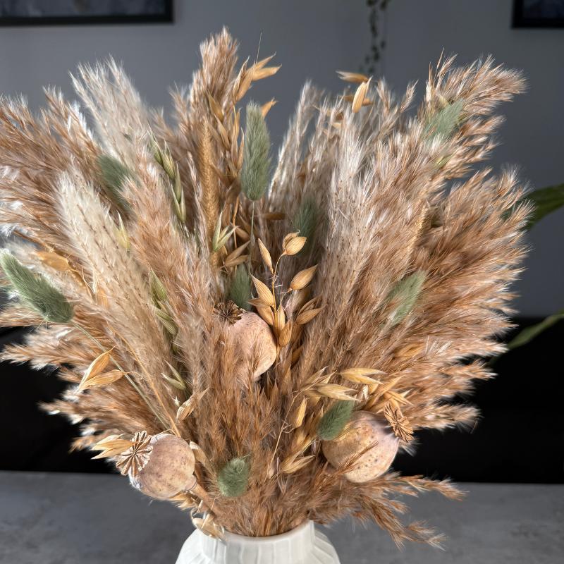 Olivia Dried Flower Arrangement In Natural & Sage