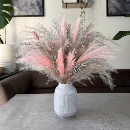 Maya Dried Flower Arrangement In Pink & Grey