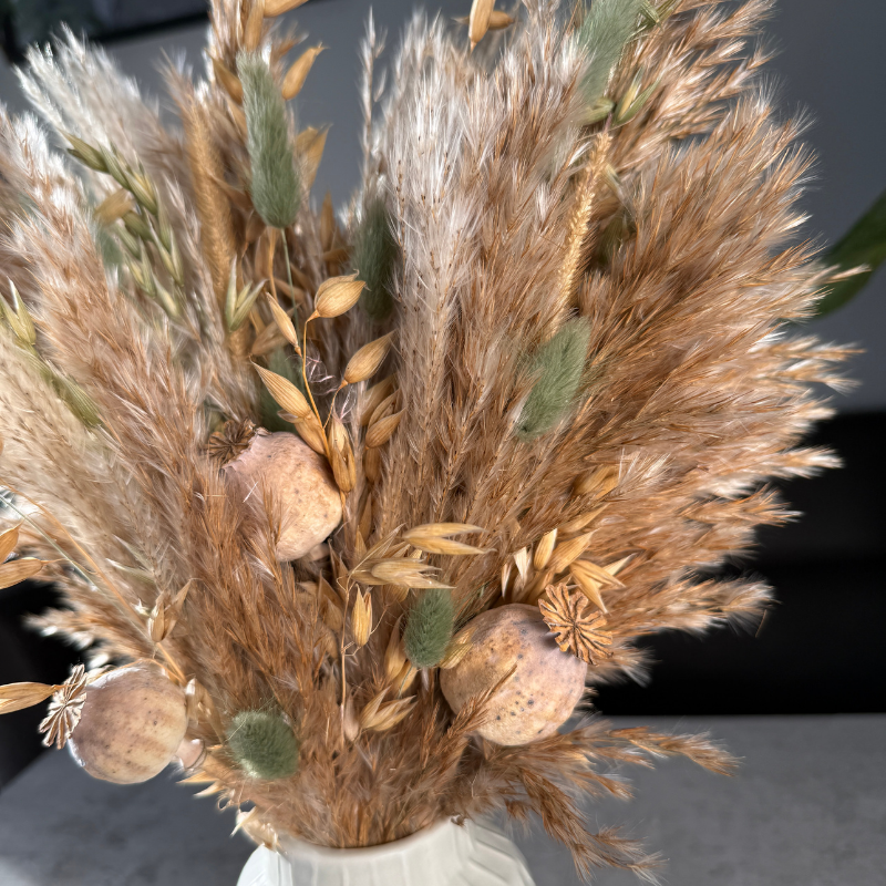 Olivia Dried Flower Arrangement In Natural & Sage