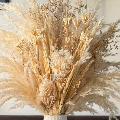 Adelaide Dried Flower Arrangement In Cream & White