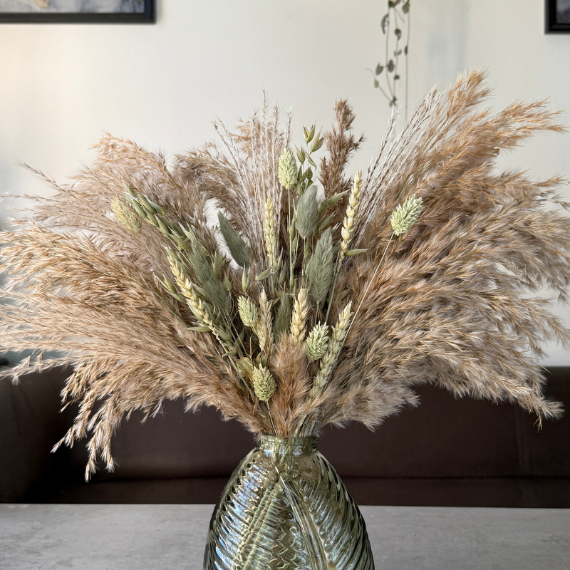 Fern Dried Flower Arrangement In Natural & Soft Green