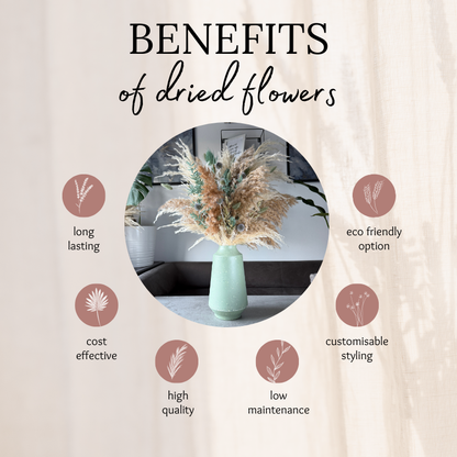 Rhianne Dried Flower Arrangement In Sage, Natural & Cream