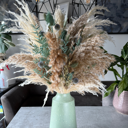 Rhianne Dried Flower Arrangement In Sage, Natural & Cream