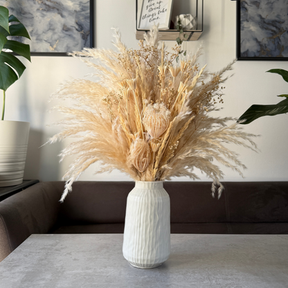 Adelaide Dried Flower Arrangement In Cream & White