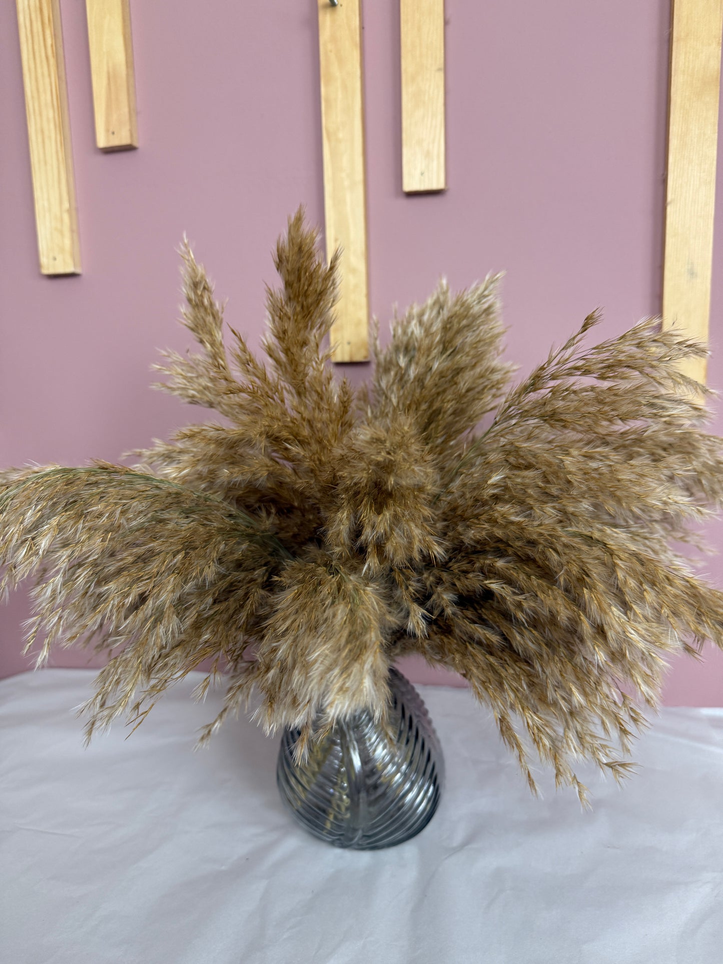 Fluffy Pampas Reed & Vase