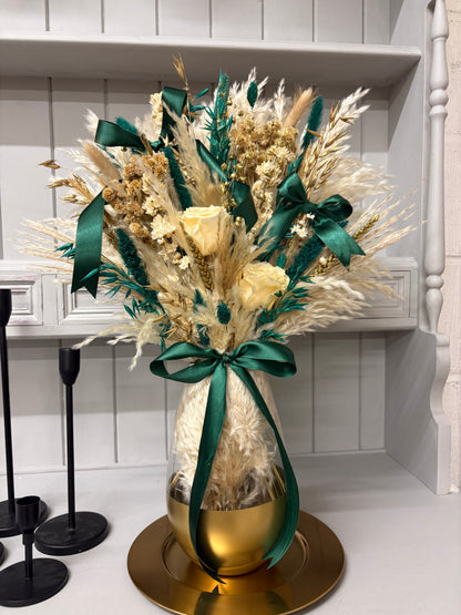 Emerald & Gold Christmas Arrangements