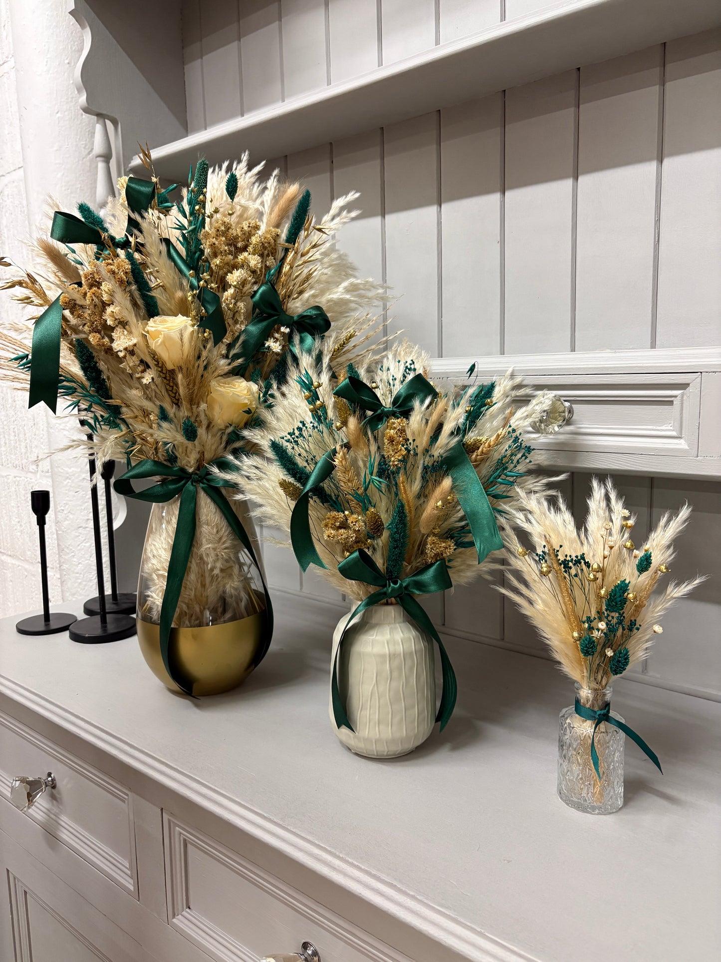 Emerald & Gold Christmas Arrangements
