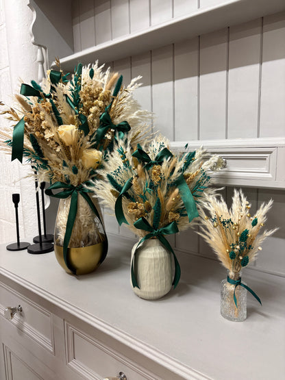 Emerald & Gold Christmas Arrangements
