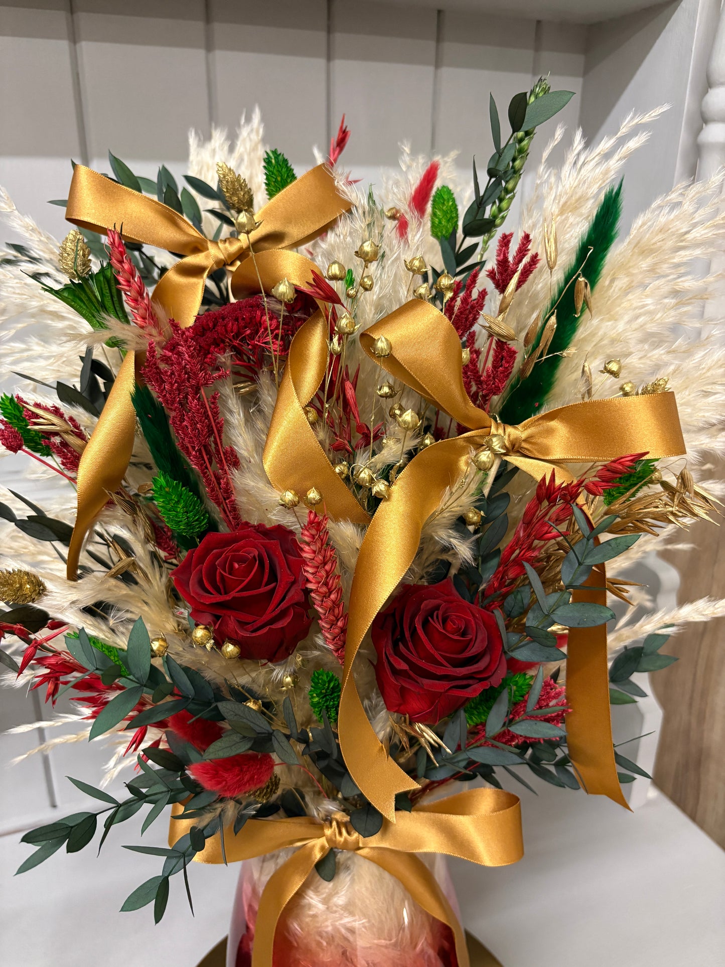 Red, Green & Gold Christmas Arrangements