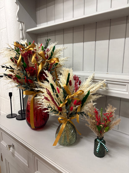 Red, Green & Gold Christmas Arrangements