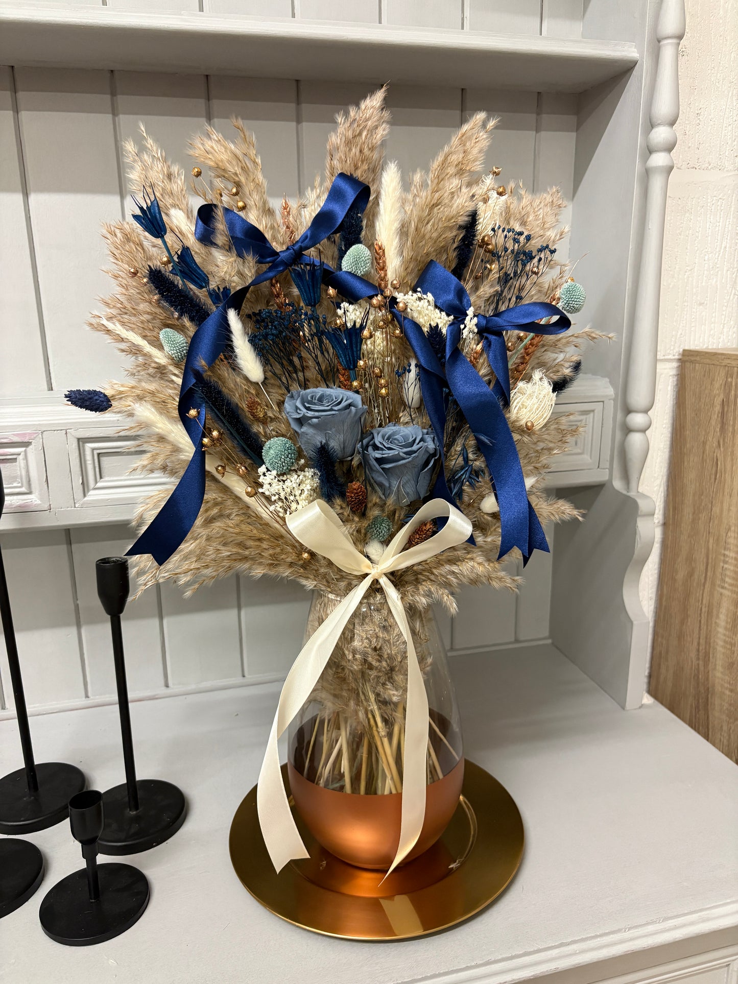 Navy & Bronze Christmas Arrangements