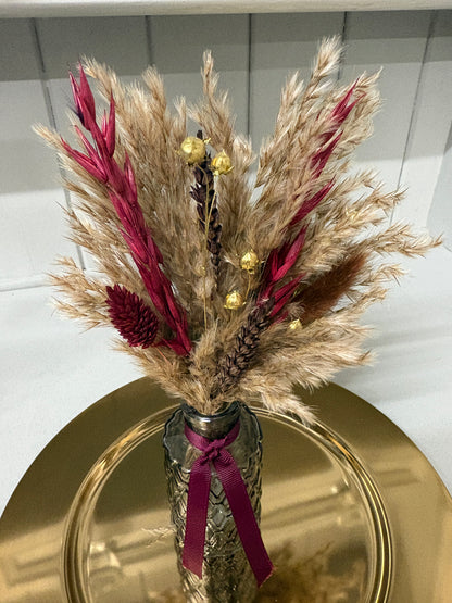 Brown, Burgundy & Gold Christmas Arrangement