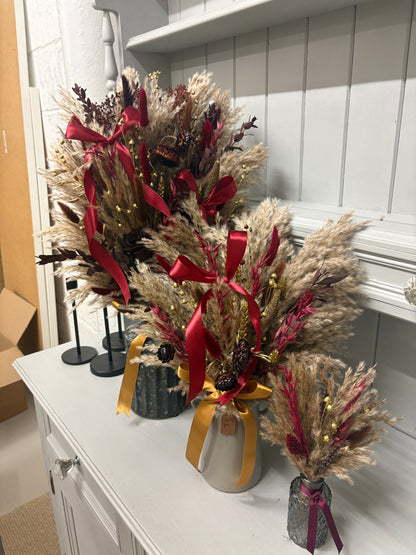 Brown, Burgundy & Gold Christmas Arrangement