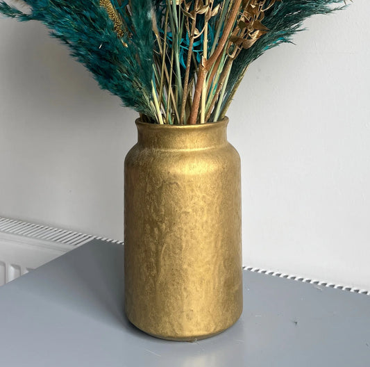 20cm Gold or Silver Block Vase for dried flowers