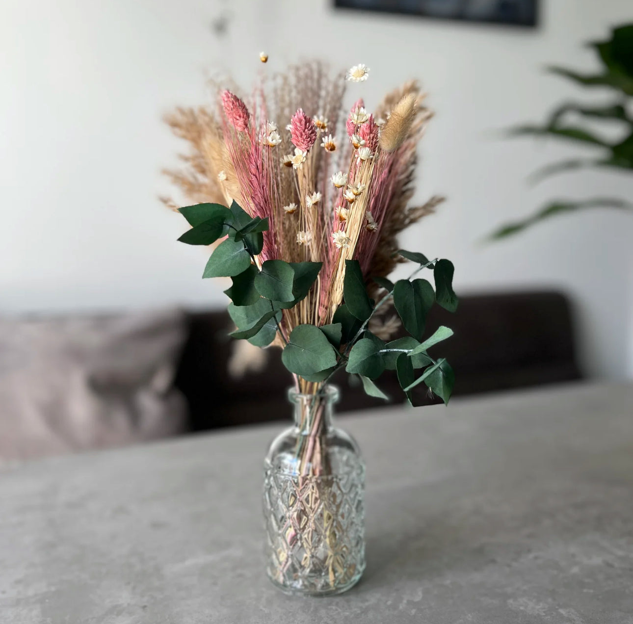 The Country Cottage Collection - dried flowers and vase