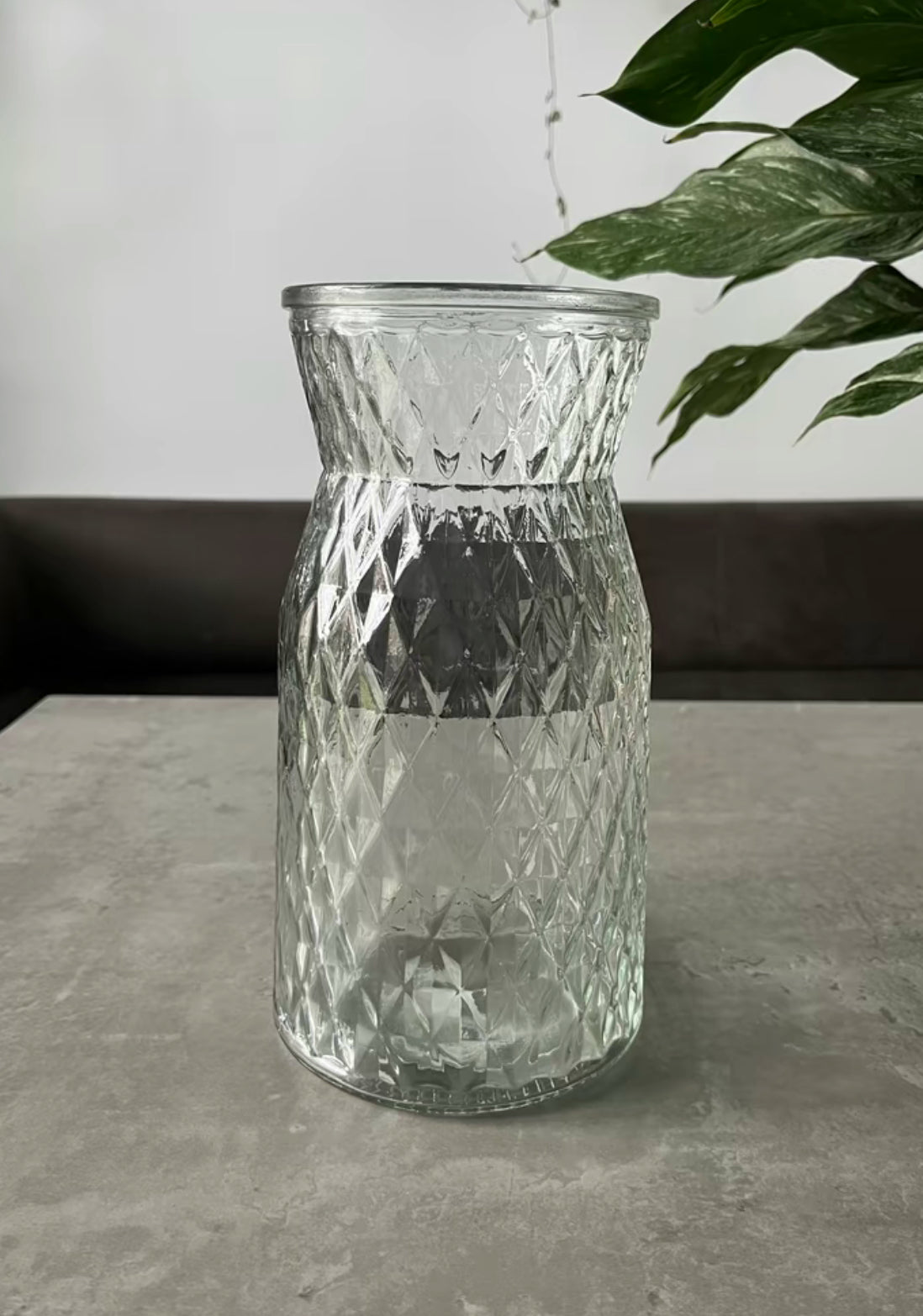 Large Meadow Vase for dried flowers being displayed on a table