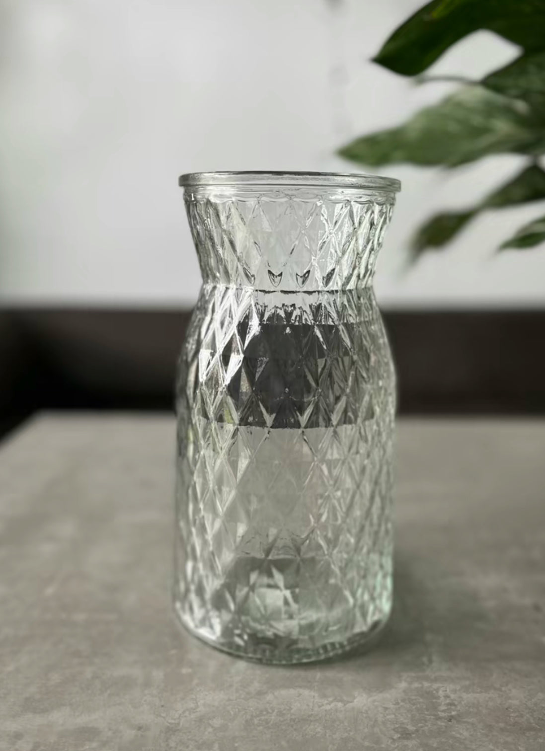 Large Meadow Vase for dried flowers being displayed on a table